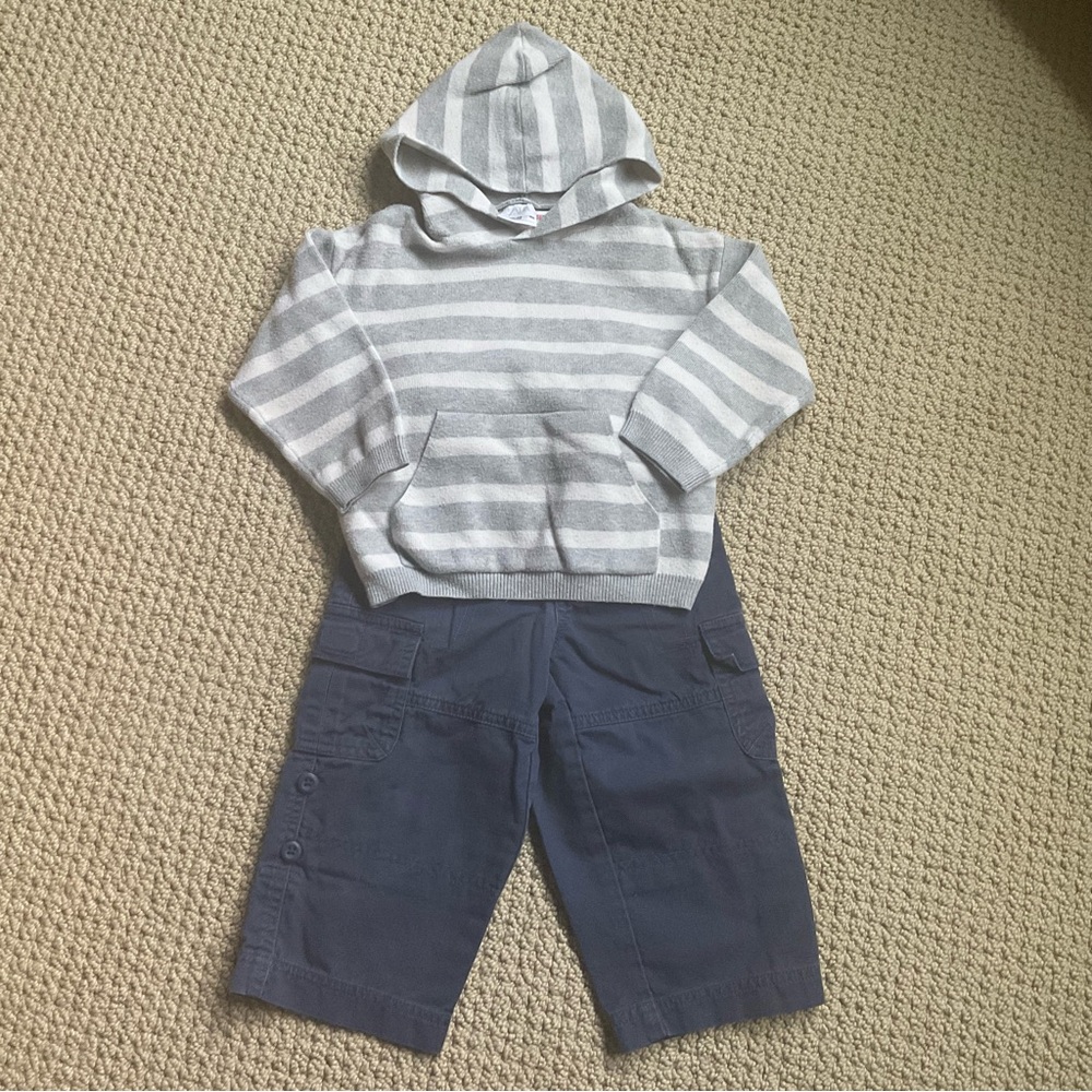 Baby Gap Toddler's Pants & Zara Hoodie Sweater Size 18-24